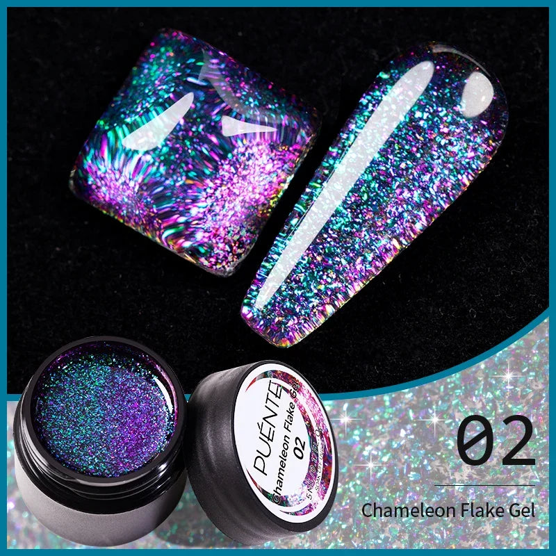 7.5ML Aurora Starlit Cat Eye Gel Nail Polish Rainbow Glitter Galaxy Cat Magnetic Nail Art Gel Soak Off UV Semi-Permanent Varnish