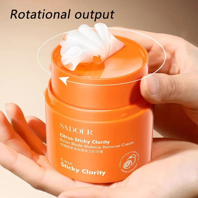 Citrus Makeup Remover Stick Facial Makeup Balm Lip Eye Large Capacity Mild Pencil Sharpener Face Cleansing Balm Cream Skin Care