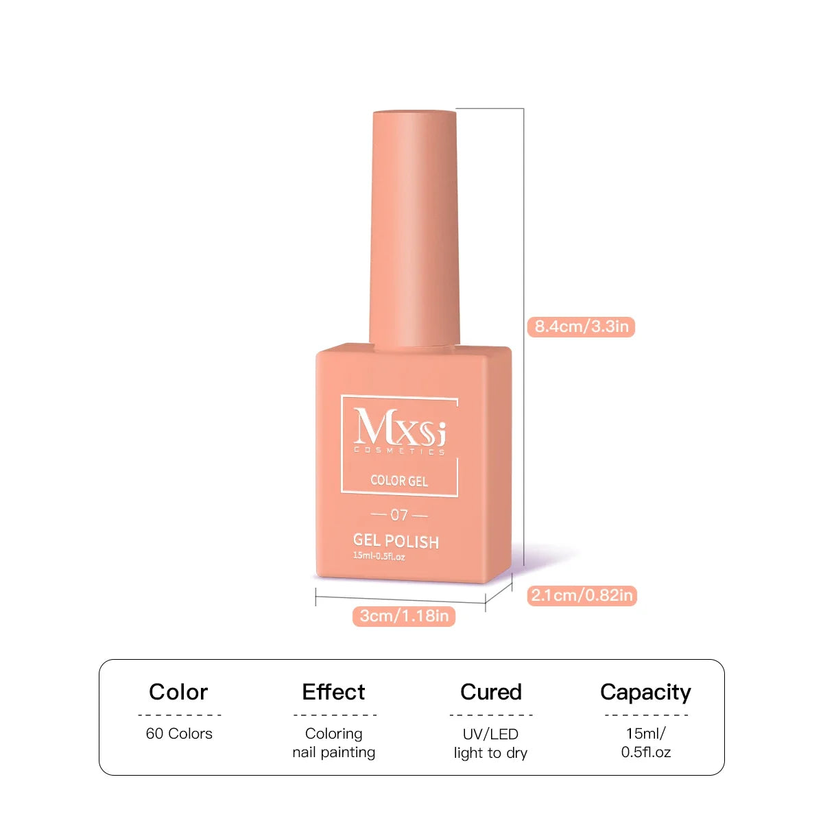 CC8 Mxsi 15ml Nail Gel Polish HEMA FREE Summer Nails Color It Once Soak Off UV LED Semi Permanent  Nail Art Manicure Varnishes