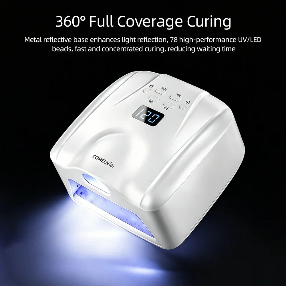 Dual Port Nail Lamp Nail Dryer UV Light 78 LEDs Single Toe Single Finger Full Hand Fast Gel Drying Light Auto Sensor Nail Art