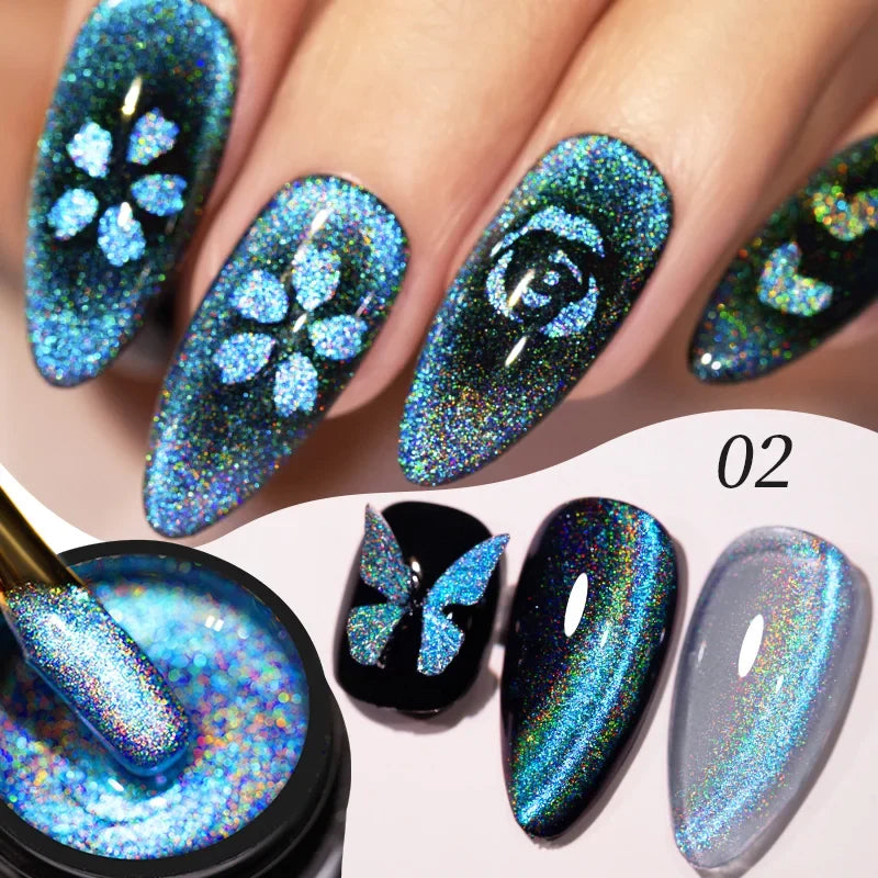 AWStorG 5ML Super Silver Metallic Gel Nail Polish Metal Effect Painting Gel Chromes Varnis Semi Permanent for Nail DIY