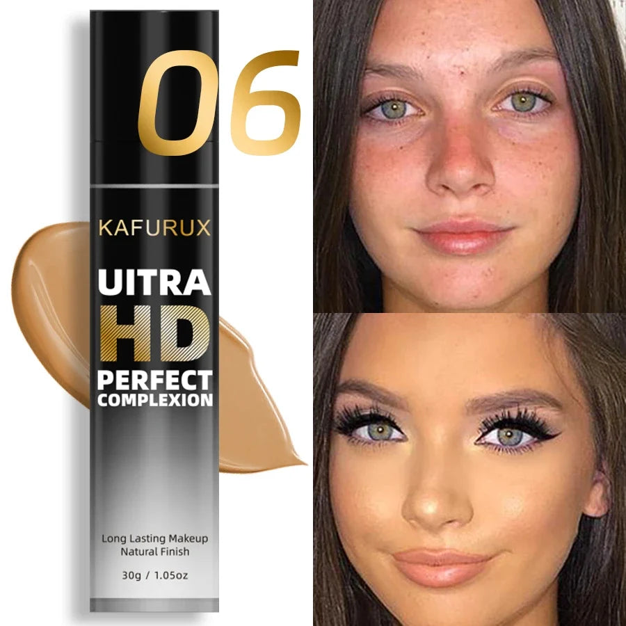8-Color Face Foundation Cream Oil-Control Matte Concealer Waterproof Liquid Full Coverage Nude Base Professional Makeup Products