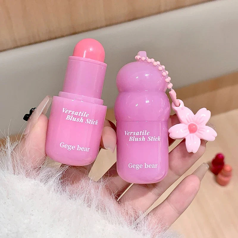 Gege Bear Velvet Liquid Blush Matte Sponge Head Blusher Natural Lasting Brighten Facial Contour Blush Tint Makeup