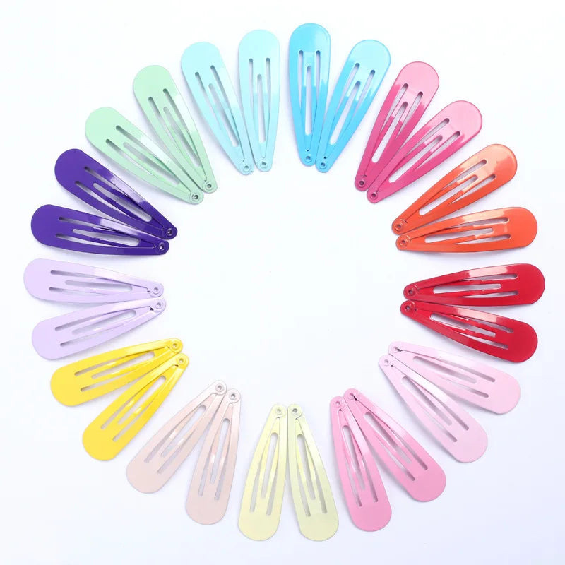 40Pcs/Lot Hair Accessories Girls Hairpin Print Cartoon Fruit Animal Flower Hair Clip Cute Powder Hairgrip New Children Headdress