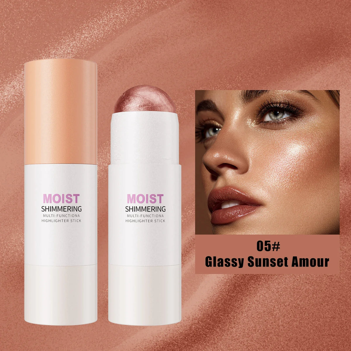 5 Colors 3D Face Brighten Highlighter Bar Cosmetic Face Contour Bronzer Shimmer Highlighter Stick Concealer Cream Makeup tool