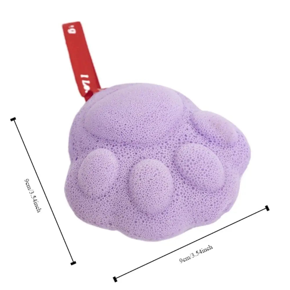 Baby Bath Brush Soft Cat's Paw Shower Balls Scrubbing Dead Skin Remover Baby Bath Sponge Bath PE Cartoon Washes The Earth Home