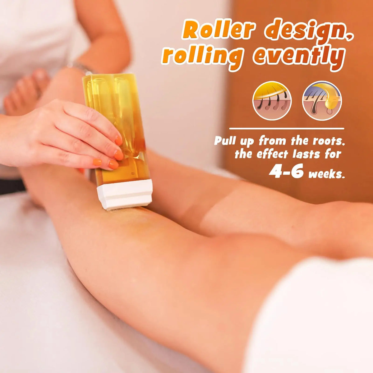 Hair Removal Wax Roller Refill Kit Volume Hair Removal Wax Tube Warms the Whole Body Limbs Hand Hair Removal Cream