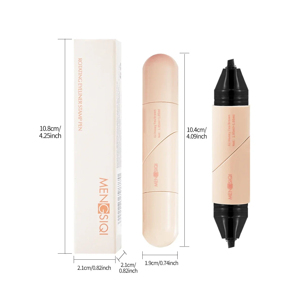 Black Brown Integrated Eyeliner Stamp Precise Outline Signet Eye Liner Extension Stamps Liquid Eyeliner Pen Waterproof Lasting