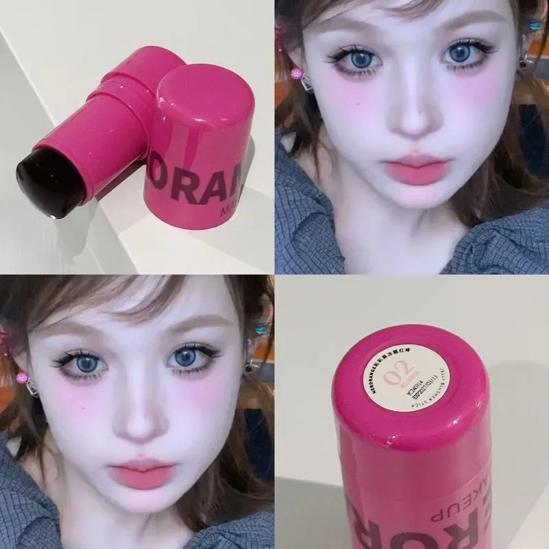 Fruit Jelly Blush Stick Strawberry Rose Tint Cheek Color Brighten Lips and Cheeks Rouge Lasting Waterproof Makeup Blusher Sticks