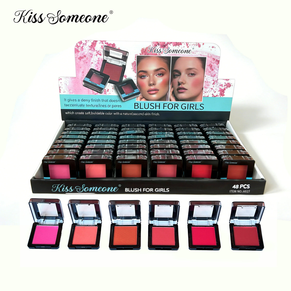 Blush for Cheeks, Matte Powder Blush Palette, Vegan, Cruelty-Free, High Pigment, Long Lasting, Buildable, Lightweight