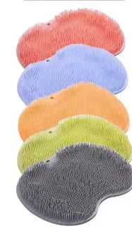 1/5pcs Silicone Wash The Foot Brush Bath Massage Mat Shower Back Brush Wall Mounted Foot Wash Mat with Suction Cup