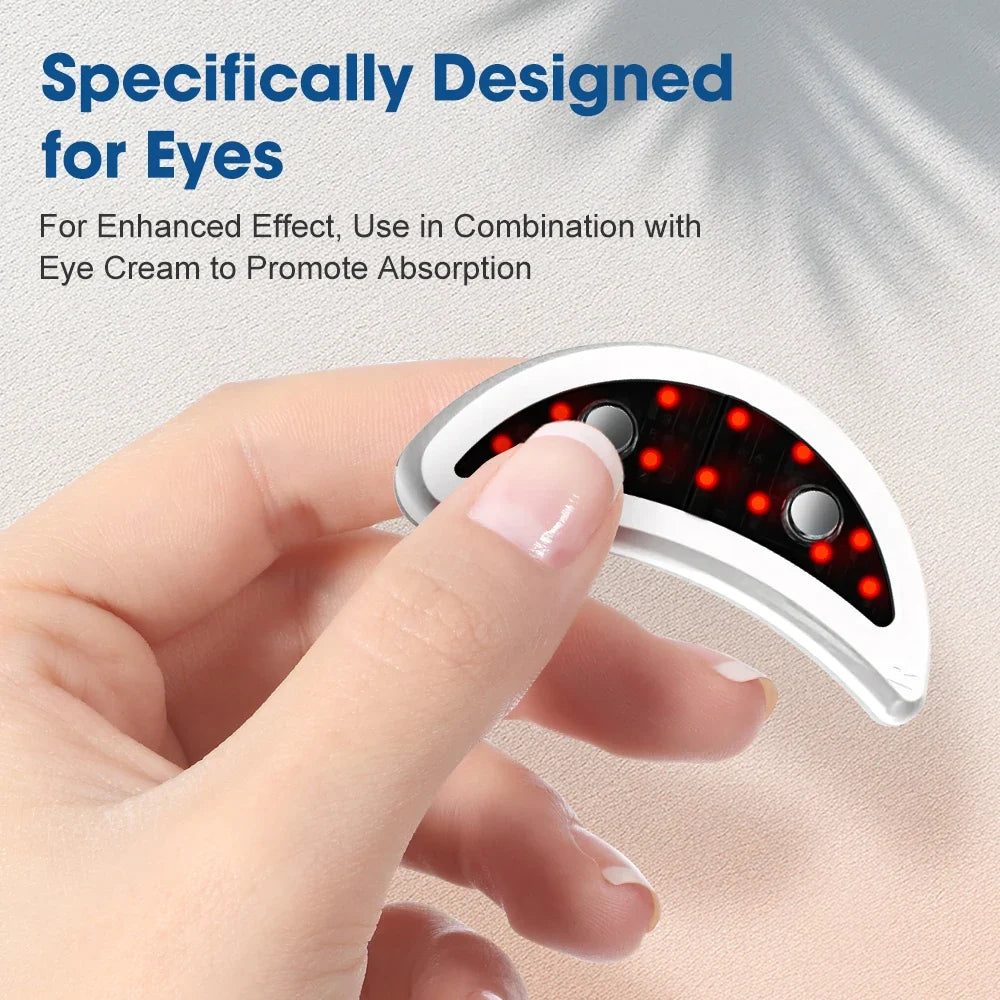 660nm LED Light Eye Face Beauty Massage Muscle Stimulator Facial Lifting Anti-Wrinkle Reduce Dark Circles Eyes Swelling Forehead Care Device