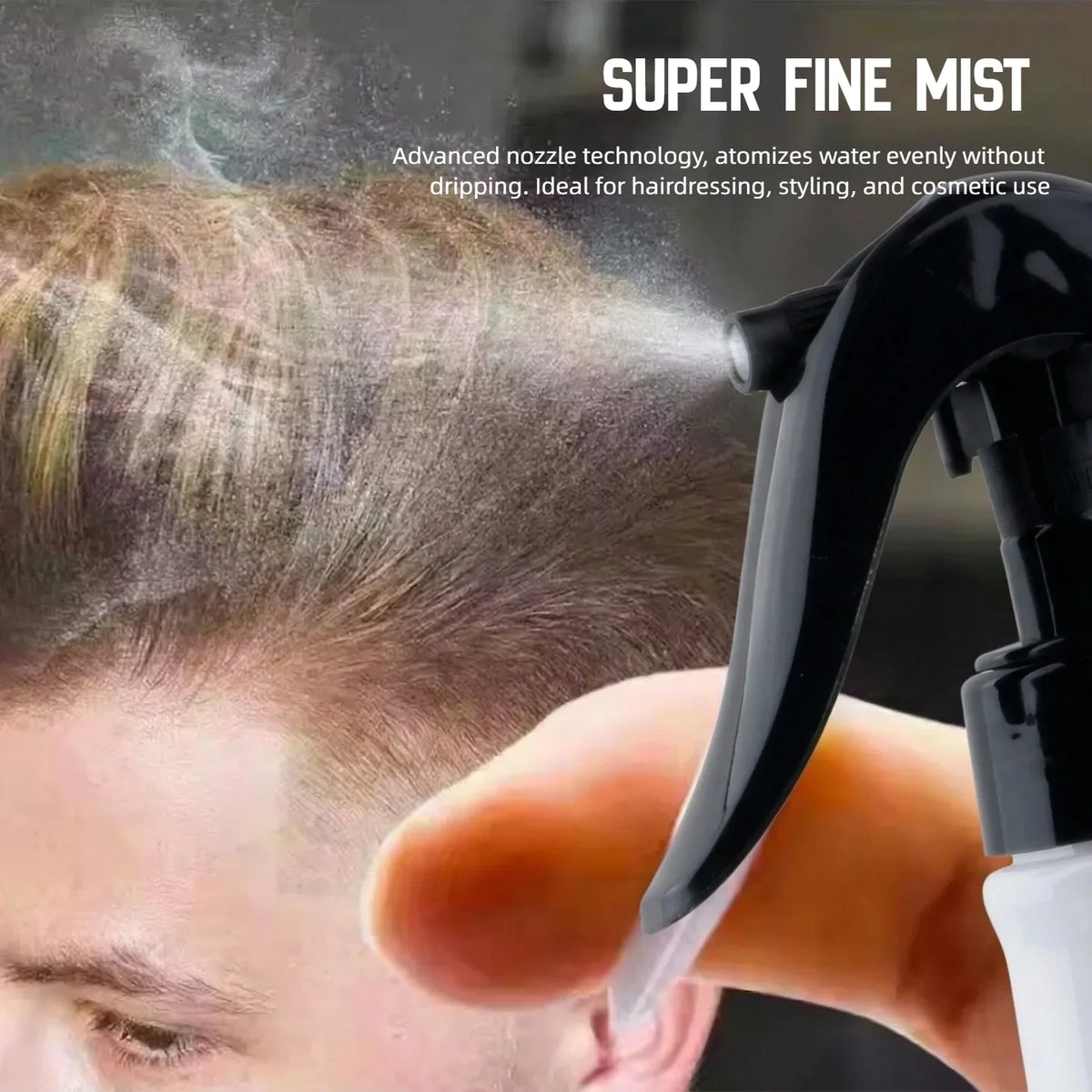 5PCS/Set Pro Barber Fine Mist Spray Bottle Spining Dual-Side Tooth Folding Haircut Comb Duster Hair Cleaning Brush Styling Tools