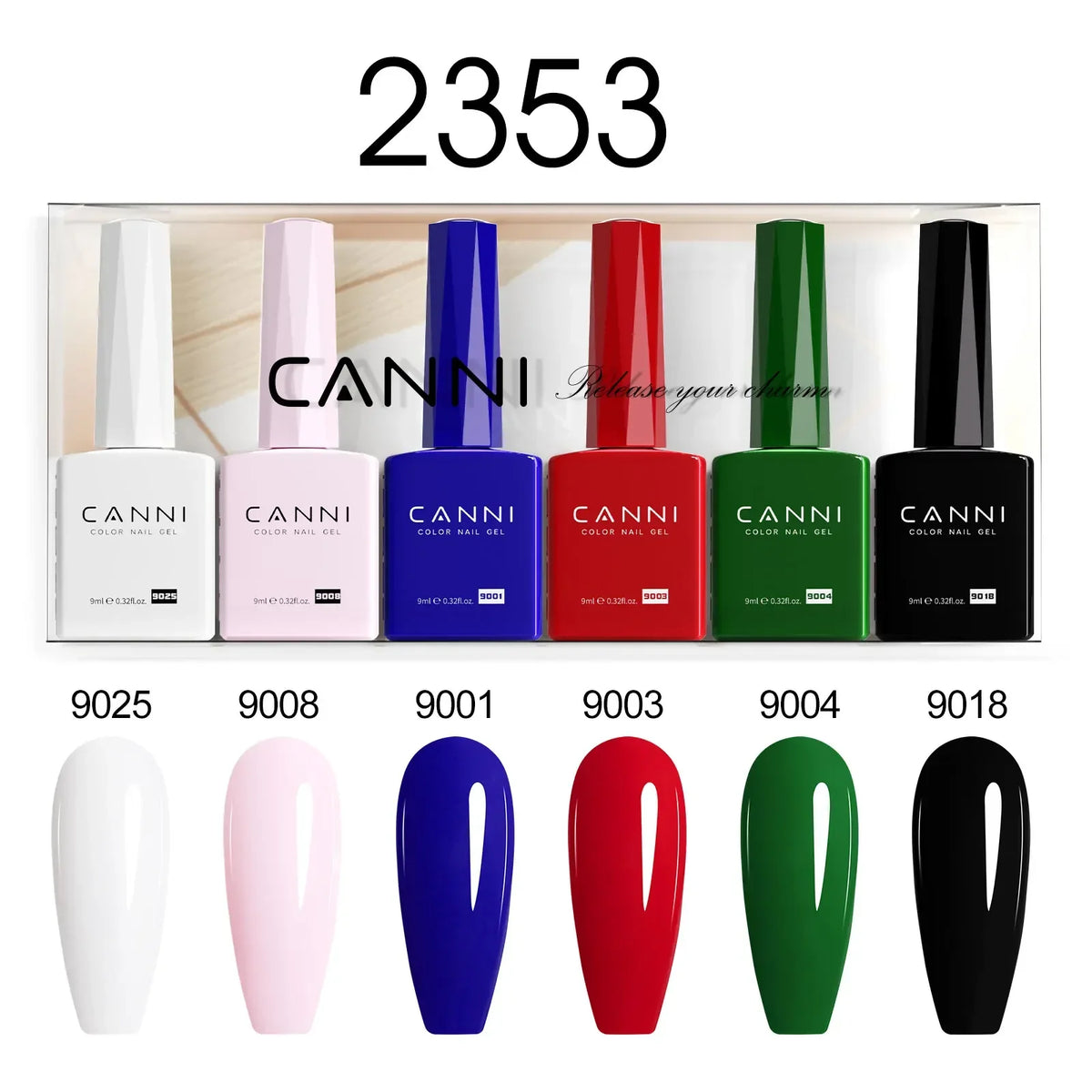 9ml*6pcs CANNI Nail Gel Polish Set TPO FREE Jelly Nude Pink Rubber Base Reinforce UV Construction Gel Soak off UV LED Gel Kit