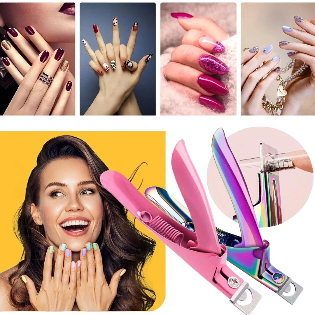 2pcs Premium Stainless Steel Nail Clipper + 15PCS Magnet, Adjustable Settings-Includes U-Shaped & Straight Scissors Nail Trimmer