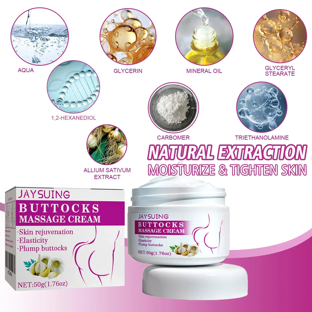 Buttock Care Cream - Firming, Lifting, and Shaping Buttocks for a Peach-like Curve