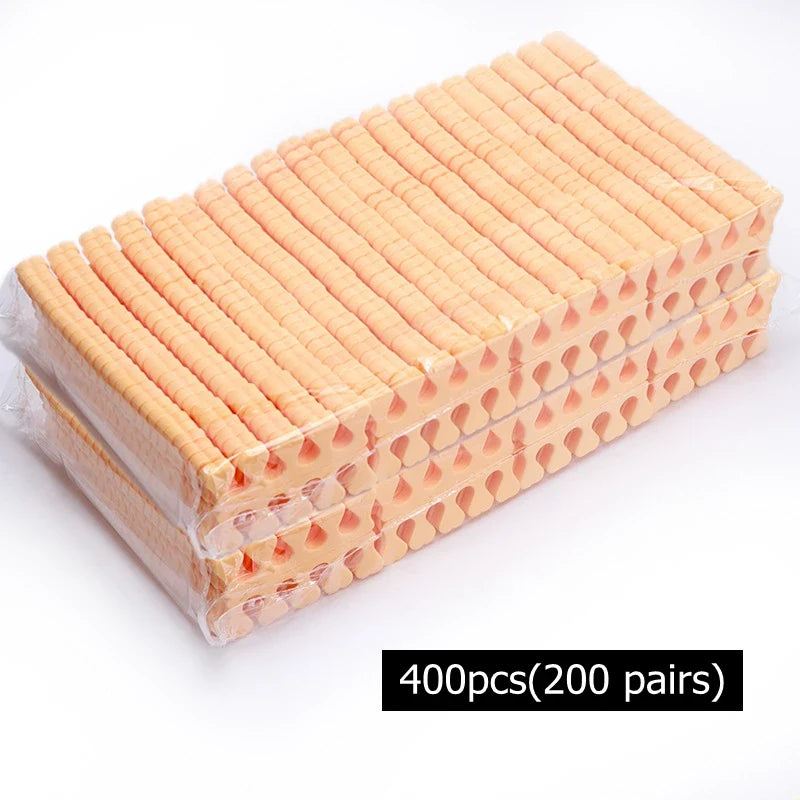 100/200/400pcs Nail Art Toes Separators Soft Sponge Fingers Foot Gel UV Polish Coating Painting Manicure Pedicure Tools Foam