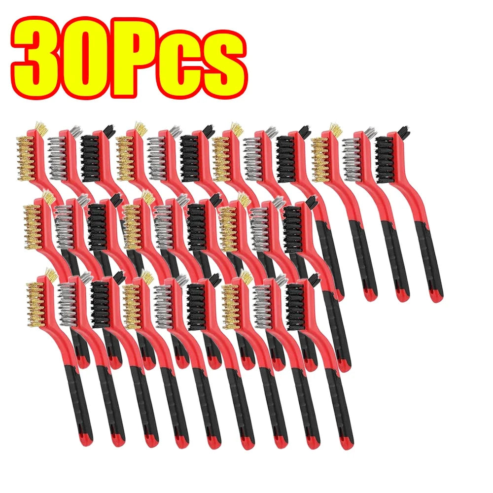 3-45Pcs Brass Cleaning Brush Metal Brass/Stainless Steel/Nylon for Gas Hoods Grease and Stain Removal Cooktop Cleaning Tool