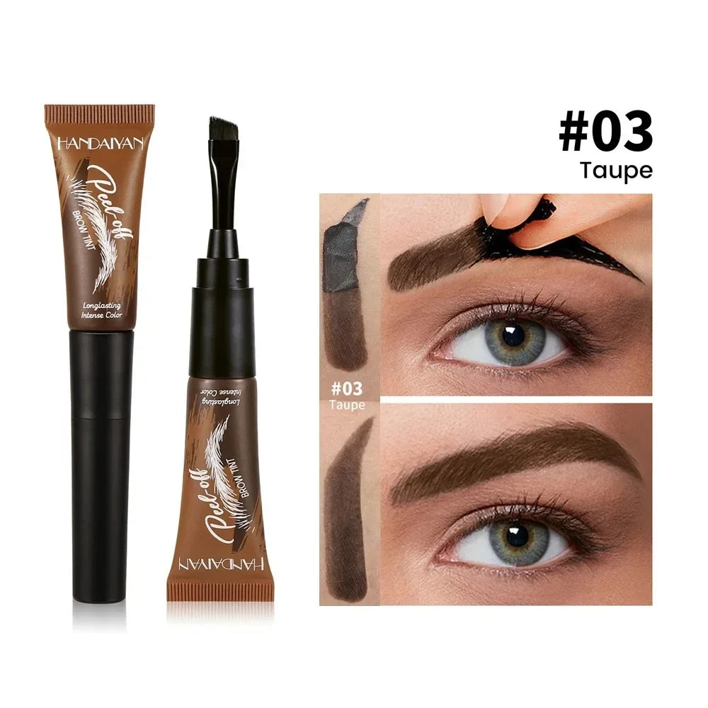 5 Color Peel-off Eyebrow Gel Cream Quick-Drying Lasting Tearing Eyebrow Dye Glue Waterproof Brow Tattoo Eyebrow Enhancer Tint