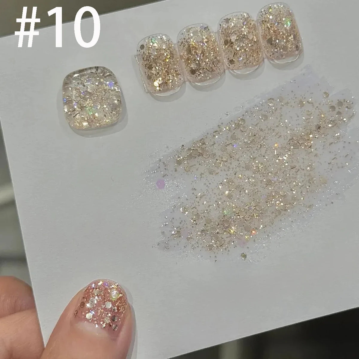 10ML 1pcs Moonlight White Strobe Glitter Gel Nail Polish Nail Supplies Hot Selling White Nails Super Flash Diamond Nail Polish