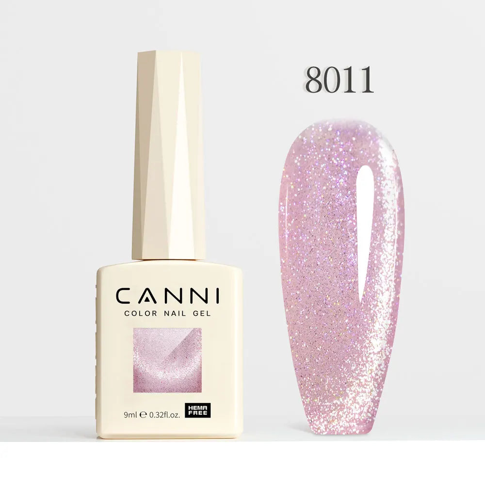 CANNI TPO/HEMA FREE Cat Eye Gel Nail Polish 9ml 48 Colors High Gloss UV-Removable Nail Art for Salon & DIY Manicure