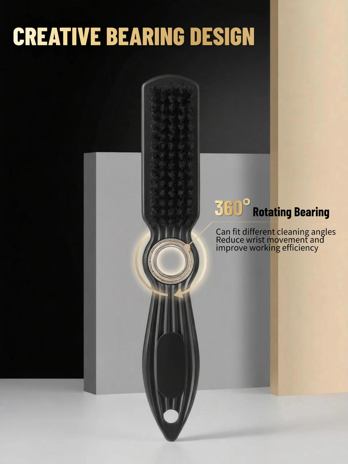 1/3PCS New Pro Spinning Barber Fade Brush Combs Dual-Sided Salon Styling Tools For Hair Removal Neck Duster Cleaning Brushes