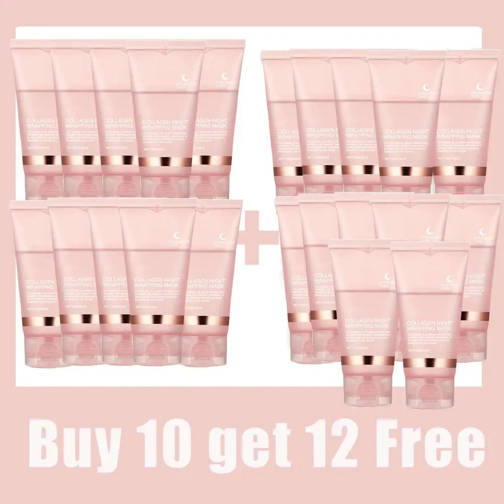 Collagen Peel-off Mask Night Wrapping Facial Mask Deeply Moisturizing Hydrating Firming Skin Facial Mask Daily Face Skin Care