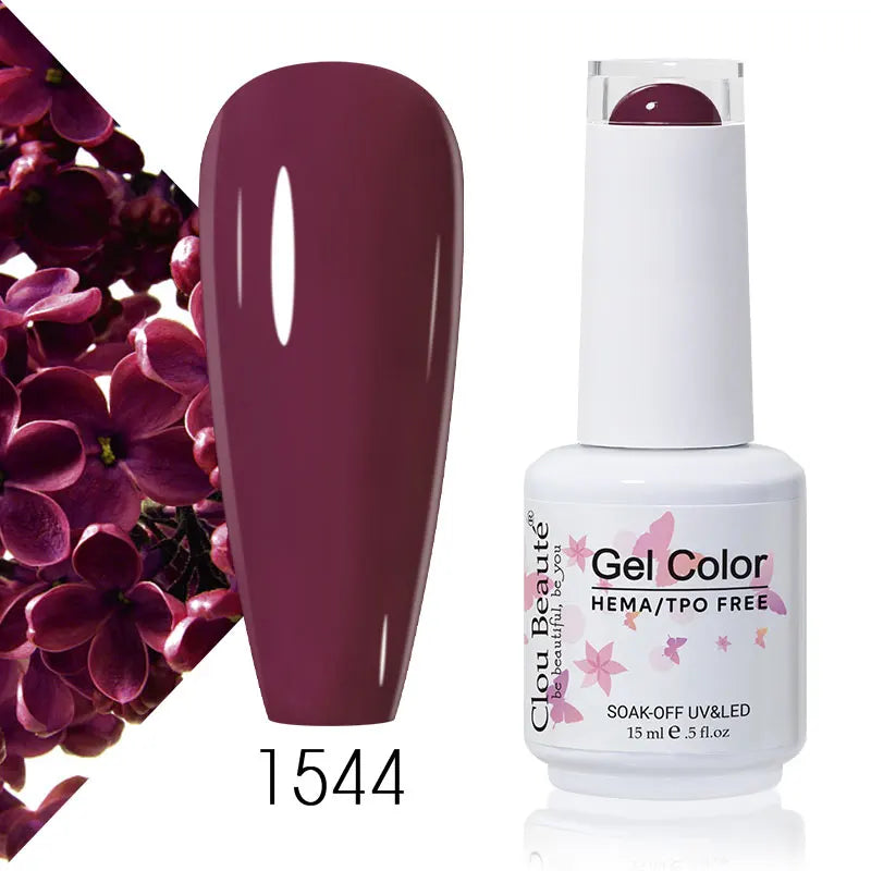 Clou Beaute Coffee Colors Nail Gel Polish HEMA/TPO FREE Soak off UV/LED 15ml Vernis Semi Permanent Nail Varnish 15ml Base Top
