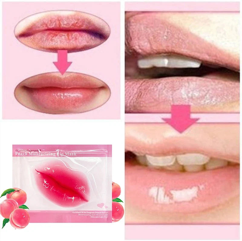 30PCS Collagen Crystal Lip Mask Gel Patches Moisturizing Hydrating Repair Lines Lips Plumper Pad Lip Care Enhancement Lip Mask