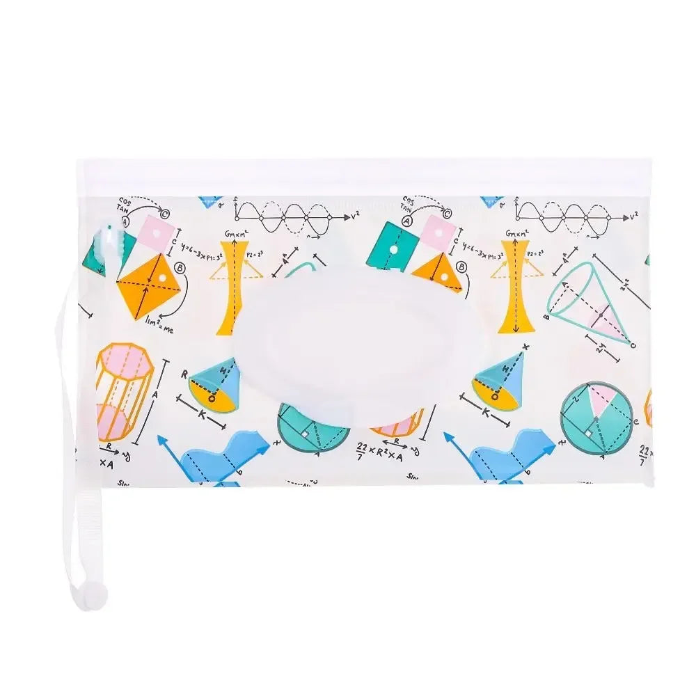 EVA Baby Wet Wipe Pouch Portable Buckle Wipes Holder Case Flip Cover Snap-Strap Reusable Wet Wipe Bag Outdoor Tissue Box