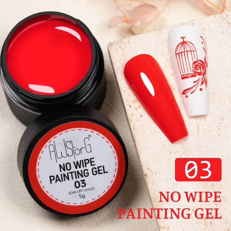 AWStorG 5ML Super Silver Metallic Gel Nail Polish Metal Effect Painting Gel Chromes Varnis Semi Permanent for Nail DIY