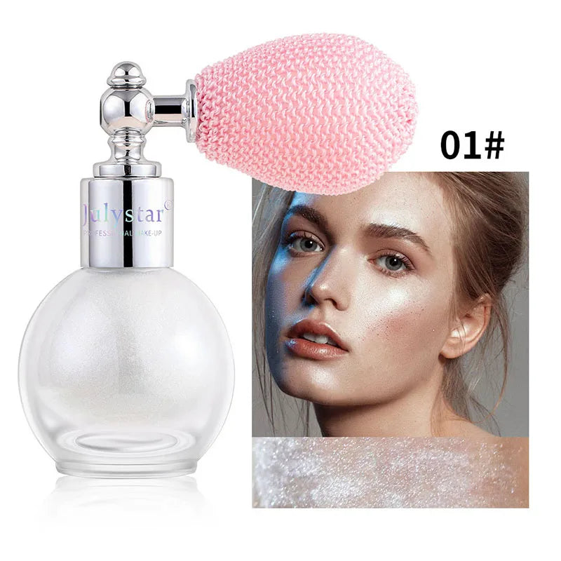 Diamond High Gloss Glitter Spray Highlighter Powder Brighten Polarization Fairy Powder Face Body Illuminator Makeup Cosmetics