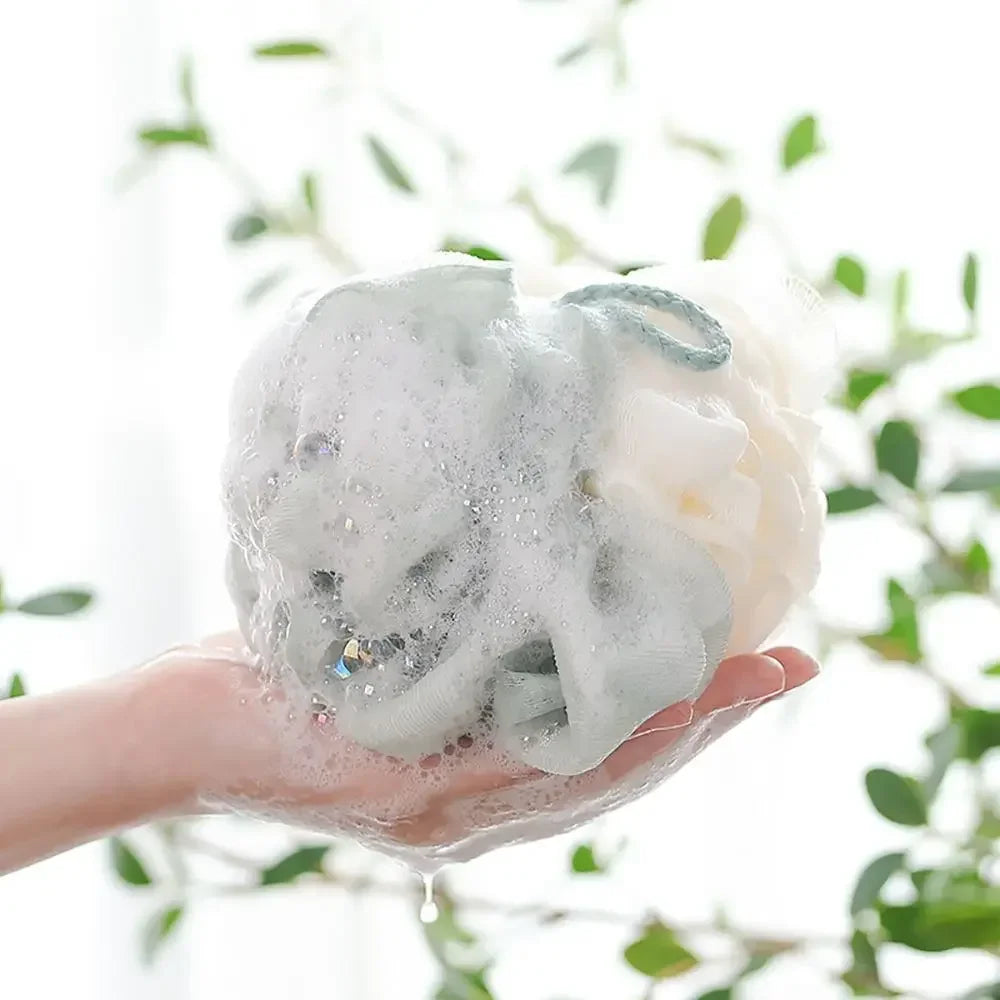 Exfoliating Shower Mesh Sponge Foaming Bath Ball Soft Body Scrub Back Cleaner Bath Accessories