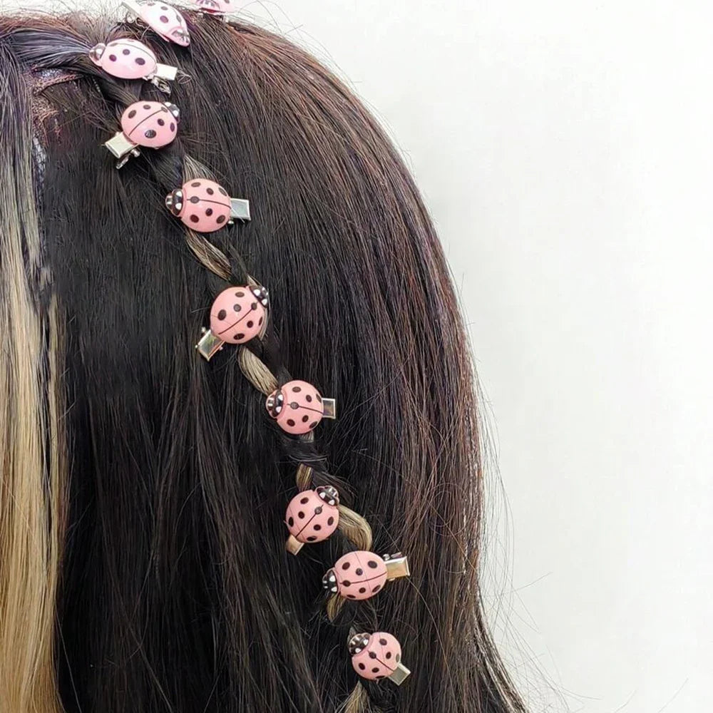 10/20Pcs Ladybug Hair Clips, Animal Insect Hair Clips Back To School Hair Accessories, For Hair Decoration