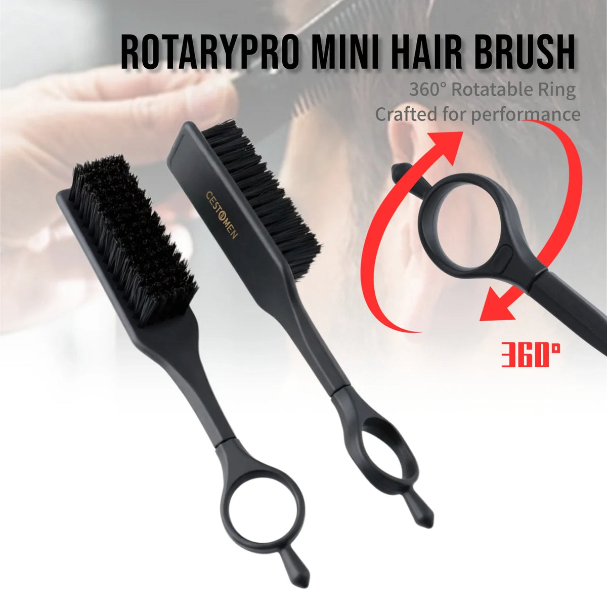 5PCS/Set Pro Barber Fine Mist Spray Bottle Spining Dual-Side Tooth Folding Haircut Comb Duster Hair Cleaning Brush Styling Tools