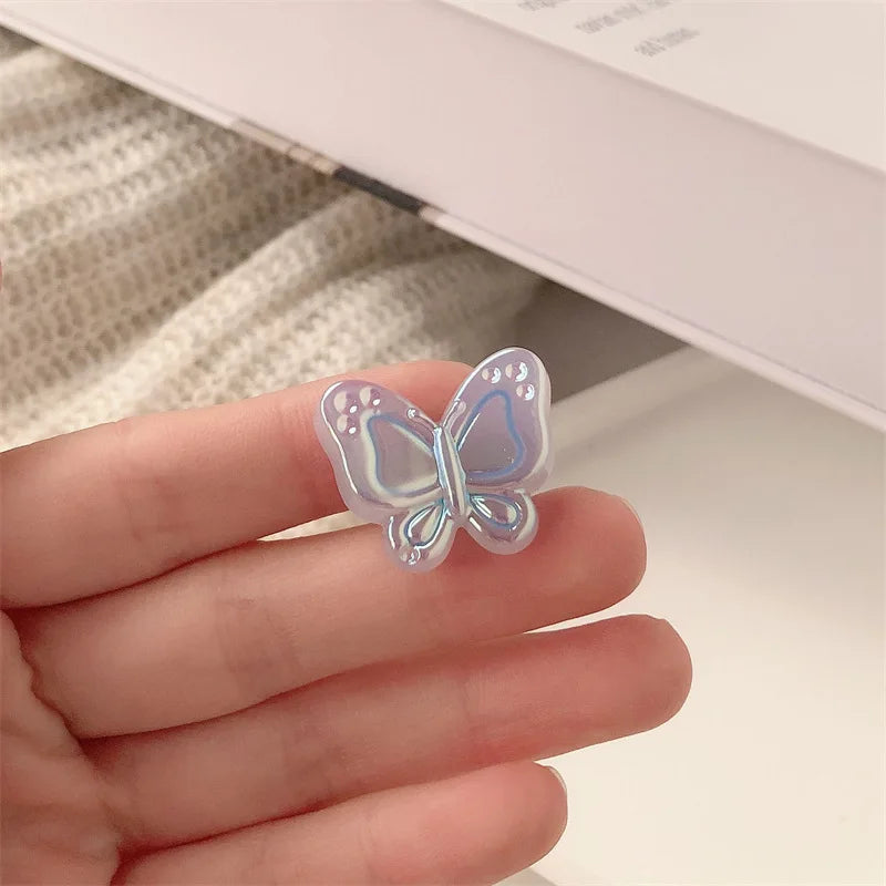 10Pcs/Lot Girls Hair Accessories Colorful Butterfly Hairpin Fairy Side Bangs Front Duckbill Plaited Hair Clip Children Headdress