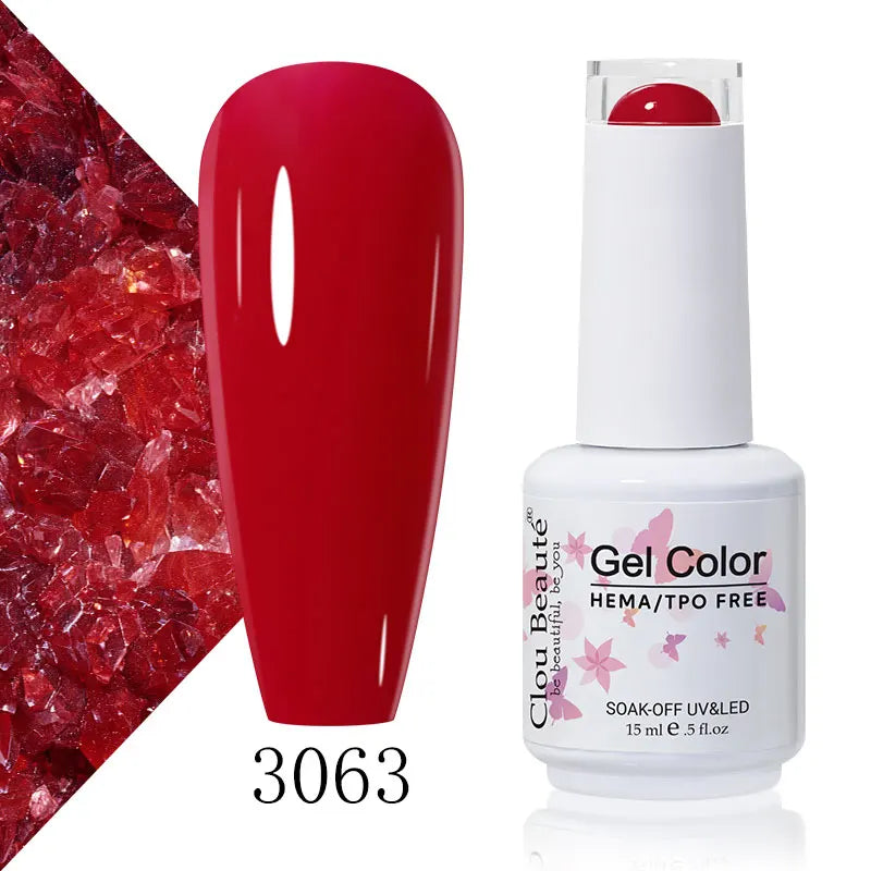 Clou Beaute Coffee Colors Nail Gel Polish HEMA/TPO FREE Soak off UV/LED 15ml Vernis Semi Permanent Nail Varnish 15ml Base Top