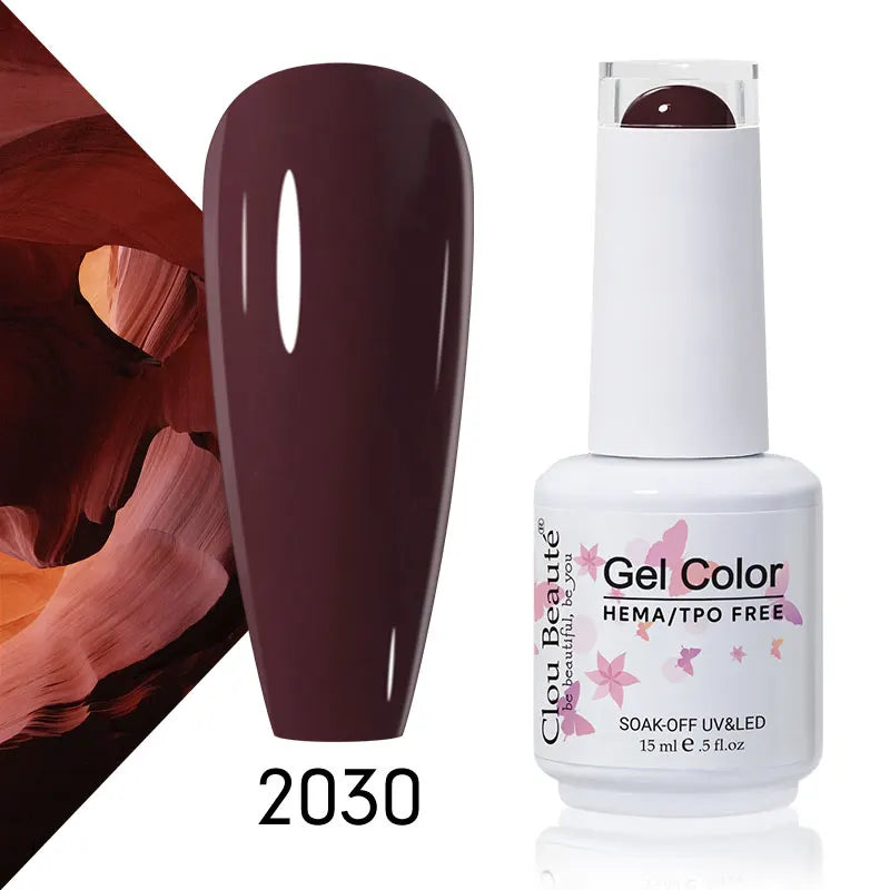 Clou Beaute Coffee Colors Nail Gel Polish HEMA/TPO FREE Soak off UV/LED 15ml Vernis Semi Permanent Nail Varnish 15ml Base Top