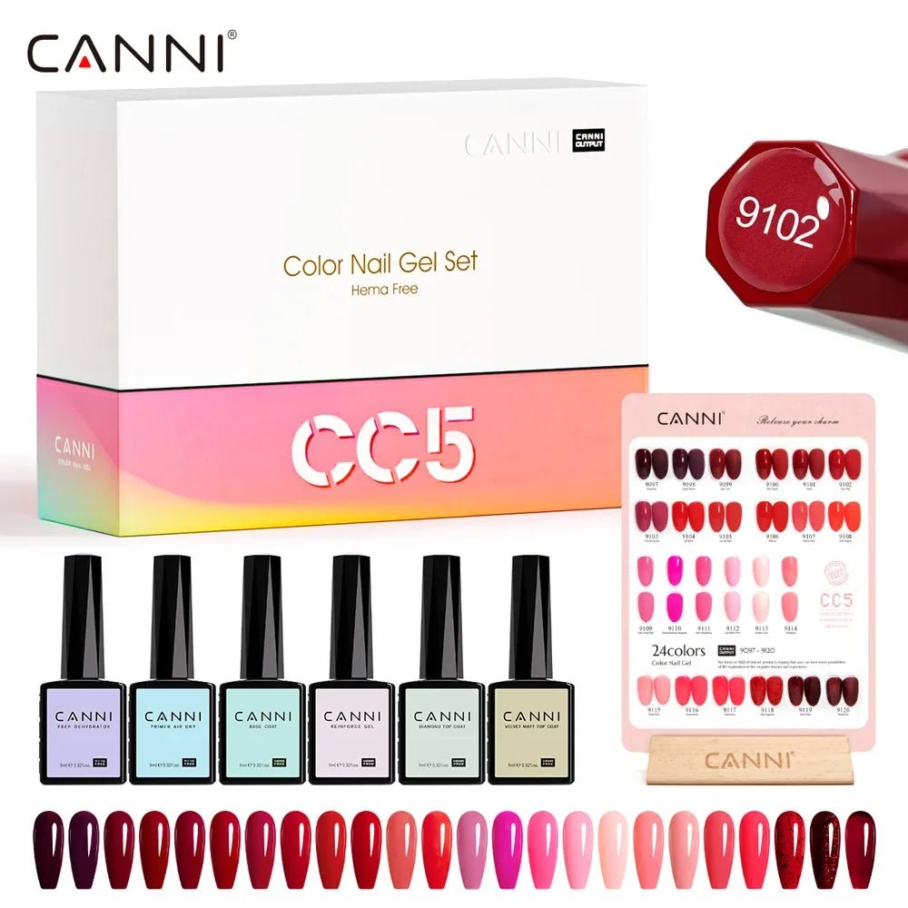CC8 CANNI 9ml Gel Nail Polish TPO/HEMA FREE Spring Nails Bright Colors Full Coverage Soak Off UV LED Semi Permanent Gel