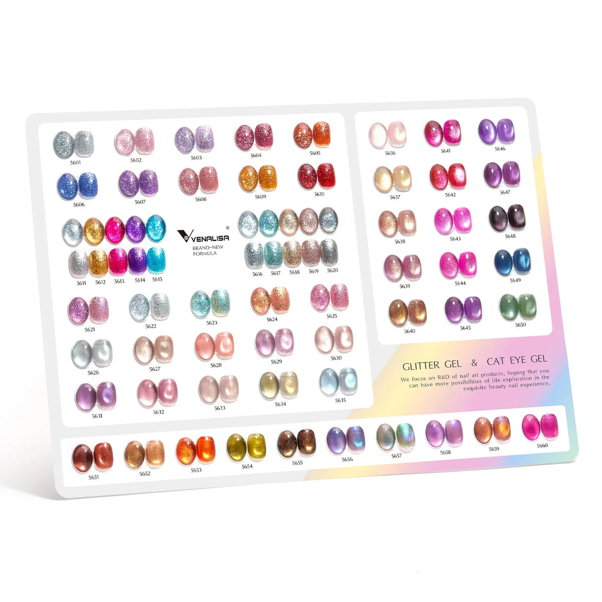 1/5pcsVenalisa Hema/TPO Free Cat Eye Gel Magnet Ultra Flash Nail Gel Polish Diamond Sparkle Soak Off UV LED Varnish Nail Gel