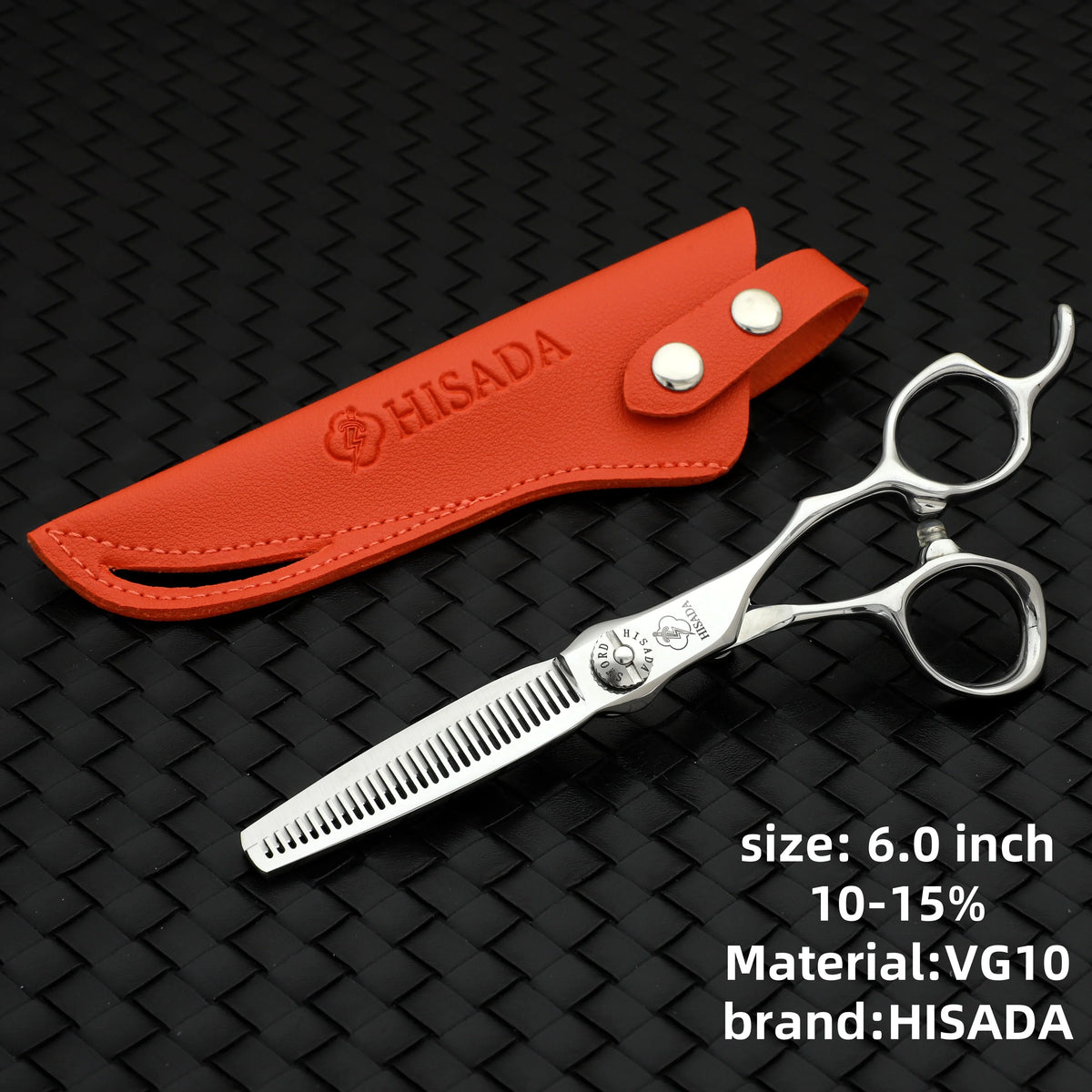 HISADA Hairdressing Scissors Professional Barber Scissors 6.0 Inch Scissors VG10 Material Professional Barber Scissors