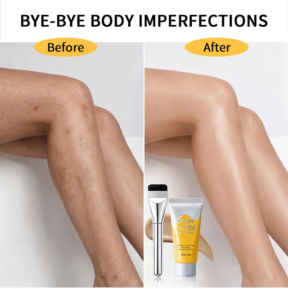 50ml Body Concealer Full Coverage Tattoo Cover Up Waterproof Hyaluronic Acid Hydrating Cover Scars Spots Veins Birthmarks Makeup
