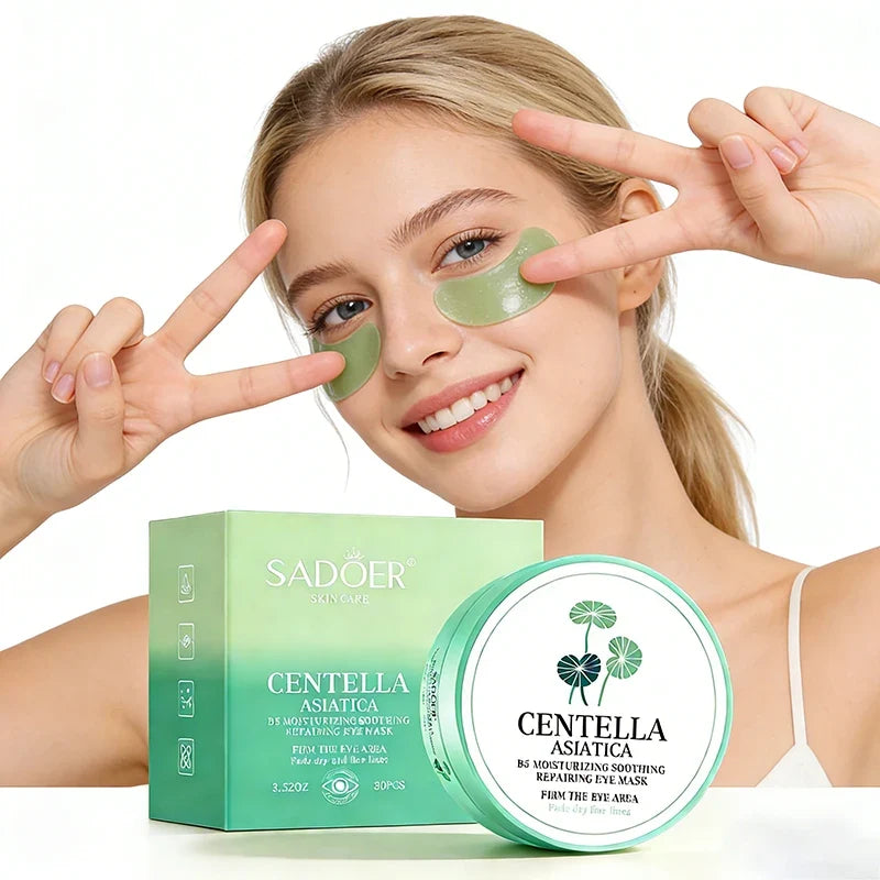 80pcs SADOER Centella Crystal Collagen Eye Mask Anti Wrinkles Anti Dark Circles Remove Eyes Bag Moisturizing Eye Patches
