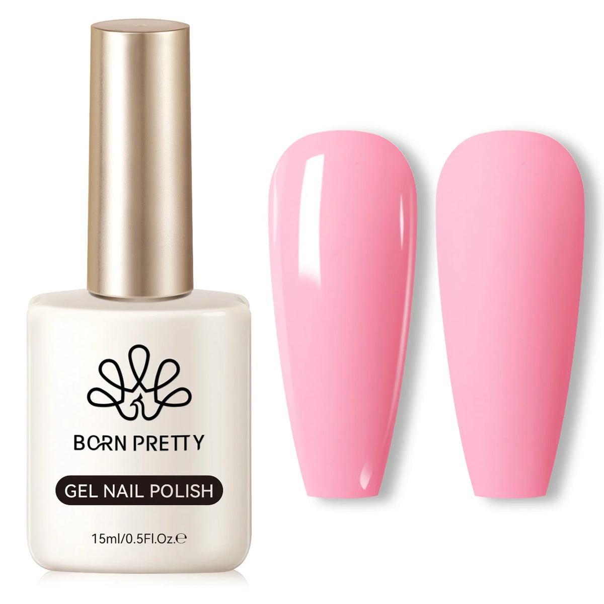 BORN PRETTY 15ml Nail Gel Polish Glitter Gorgeous Full Coverage Soak Off UV LED French Nail Art Jelly Nude Pink Varnish