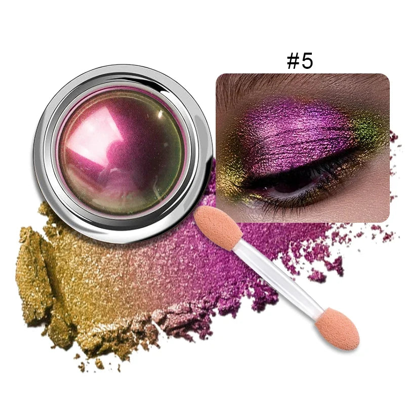 Chameleon Optical Color Shift Eyeshadow Cream Multi Chrome Shimmer Metallic Eye Lip Pigment Long Lasting Duochrome Makeup