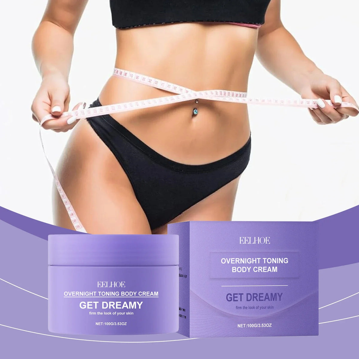 EELHOE Toning Body Cream Collagen Firming Lifting Skin Tightening Reduce Cellulite Fat Body Shaping Moisturizing Massage Cream
