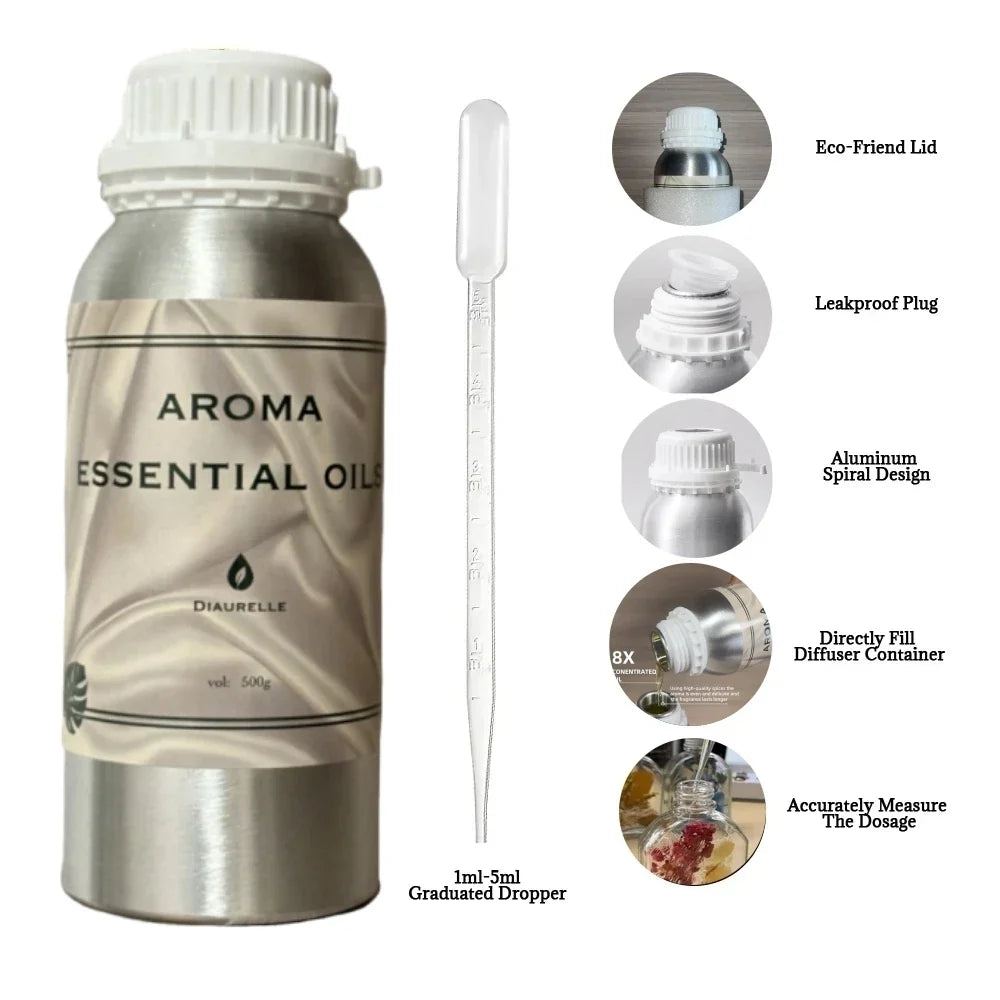 500ML Perfume Fragrance Oil Essential Oil Electric Diffuser Room Home Aroma Diffuser Essential Oil Air Purifier Freshener