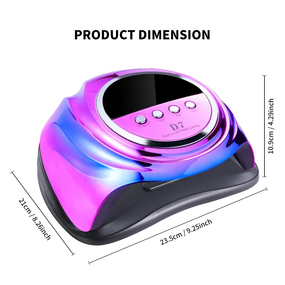66 LED Professional Nail Drying Lamp with Auto Sensor Smart Drying Nail Gel Polish UV Lamp Removable Base Nail Salon Tool