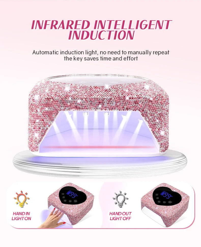 72W Cordless UV Nail Lamp Rechargeable 30 LEDs Nail Dryer with 5 Timer Settings UV Cabin Manicure Light for Nails Nail Art Tools