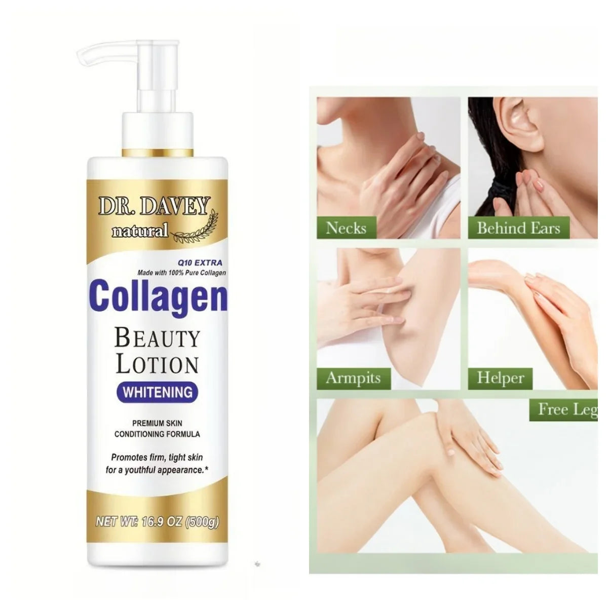 500ml DR.DAVEY Collagen Hands Body Lotion Large Capacity Collagen Moisturizing Body Lotion